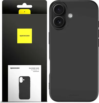 Image de Étui en silicone SPACECASE Silicone Case pour iPhone 17 Noir