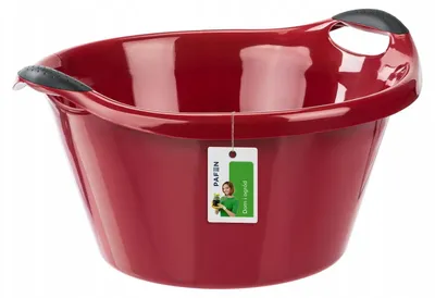 Produktbild von Pafen Schüssel 15L rund rot mit Griffen