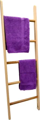 Produktbild von Hilwood - Garderobenleiter Holzleiter Handtuchhalter Leiter Dekoleiter Buche
