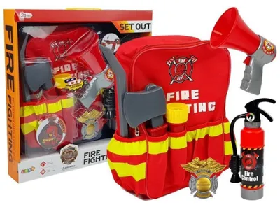 Produktbild von Feuerwehrmann-Set, Rucksack, Taschenlampe, Feuerlöscher