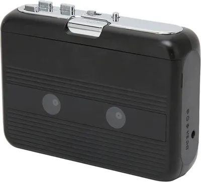 Obrázek produktu pro Přenosný kazetový přehrávač Bluetooth - FM rádio, Walkman, stereofonní rekordér, sluchátka - funkce automatického převíjení, černý.