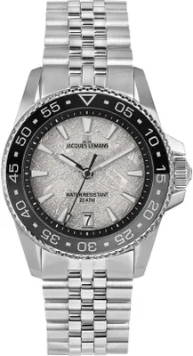 Produktbild von Jacques Lemans 1-2205L Herren-Taucheruhr Liverpool Diver Stahl/Grau 20 bar