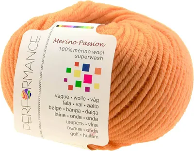 Strickgarn MERINO PASSION SUPERWASH 50g, #01 orange