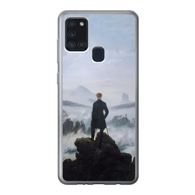 Produktbild von MuchoWow® Handyhülle Schutzhülle Hülle für Samsung Galaxy A21s Der Wanderer über dem Nebelmeer - Caspar David Friedrich - Kunstwerk Silikon Softcase Handy Hülle - Hartschale