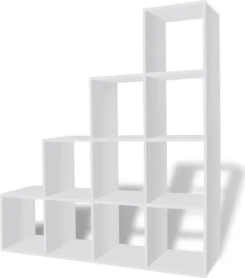 Obrázok produktu pre vidaXL Schodisková knižnica 142 cm biela
