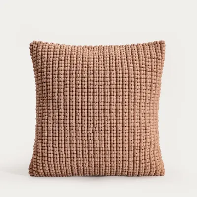 Produktbild von HOMLA ASHA beige Kissenbezug mit dekorativem Schlingengeflecht 45x45 cm