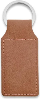 Produktbild von CombiCraft Rechteckiger Schlüsselanhänger aus Leder Braun, 33x70mm, pro 5 Stück, geeignet für Schlüsselorganisation