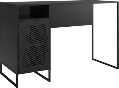 Produktbild von Schreibtisch >Bernhard< in Schwarz, MDF/Metall - 121x76x50cm (BxHxT)