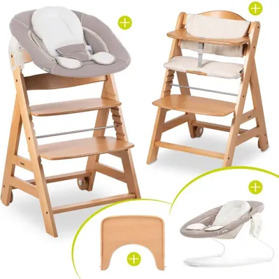 Produktbild von Hauck Beta Plus Natural 5-tlg. Newborn-Set - Hochstuhl + OneSize