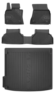 Productafbeelding van Rubberen automatten + kofferbakmat voor BMW X6 E71 2007-2014 (coupé) – 4-delig, zwart, op maat – Wielganizator