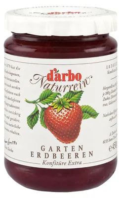 Zdjęcie produktu dla Darbo Garden Strawberries Natural Pure Jam Extra Fruity 450g