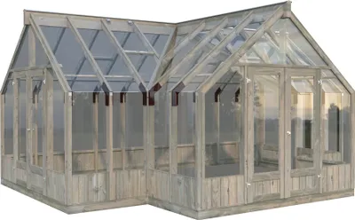 Produktbild von Palmako Gewächshaus / Pavillon / Glashaus Emilia 19,1 m²- 44 mm Grau kesseldruckimprägniert