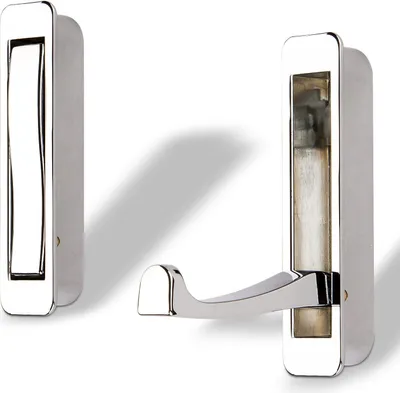 Produktbild von 2er Set Klapphaken ZILLY moderner Garderobenhaken Kleiderlüfter Kleiderhaken klappbar zum Einlassen / 80 x 20 / 66 mm / Chrom poliert Einlasshaken von SOTECH