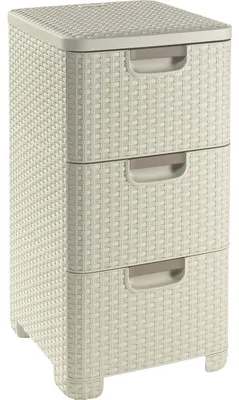 Obrázok produktu pre Komoda s 3 zásuvkami 3x14l RATTAN Style - krémová