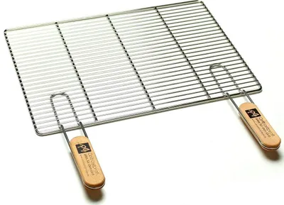 Produktbild von Edelstahl-Grillrost, 60 x 40 cm, mit abnehmbaren Griffen