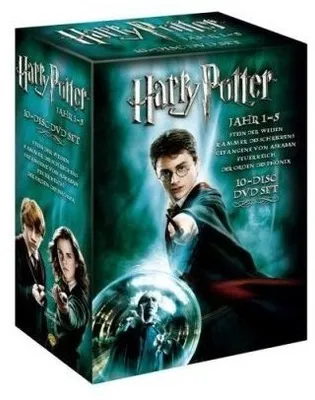 Produktbild von Harry Potter - Jahr 1-5 (6 DVDs/Box-Set) Stein der Weisen, Kammer des Schreckens, Gefangene von Askaban, Feuerkelch, Orden des Phönix