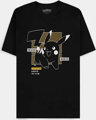 Immagine prodotto di Pokémon - Maglietta a maniche corte Pikachu Line-art Uomo (Nero)