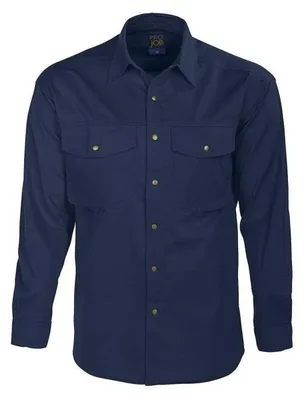 Image de Projob - Chemise pour hommes, avec poche poitrine, coupe classique, modèle ET936 (Taille M), couleur marine, Image générée par une IA