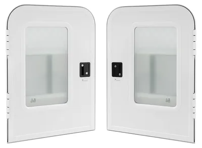 Immagine prodotto di Porta per camper in alluminio, bianca, dimensioni 26x36 pollici - Con serratura - Adatta per camper e rimorchi