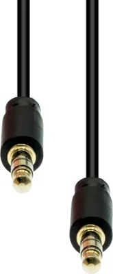 Obrázek produktu pro Mini jack 3-pin slim kabel m-m černý 7m