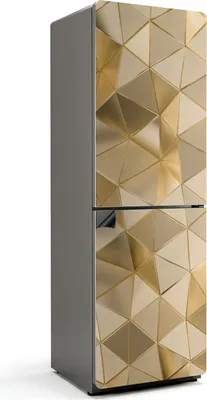 Produktbild von 3D-Dreiecksgeometrie – Magnetische Kühlschrank Abdeckung – Dekorfolie magnetisch Küche – Kühlschrank Magnet Deko – selbstklebende Magnettafel – Magnetfolie für Kühlschranktür – 60x180 cm