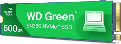 Productafbeelding van Dysk SSD WD Green SN350, modelnummer WDS500G2G0C (500GB, M.2, PCIe NVMe 3.0 x4)