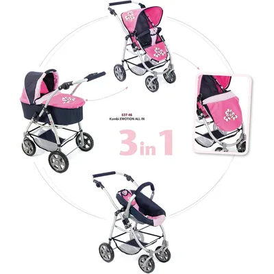 Produktbild von Bayer Chic 2000 - 3 in 1 Kombi EMOTION ALL IN - Dessin Pink Checker