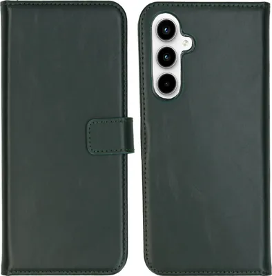 Produktbild von Selencia Echtleder Klapphülle Samsung Galaxy A55 - Grün