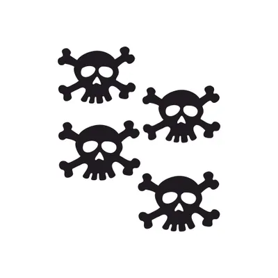 Produktbild von Sticker Aufkleber Reflektierend Totenkopf Schwarz