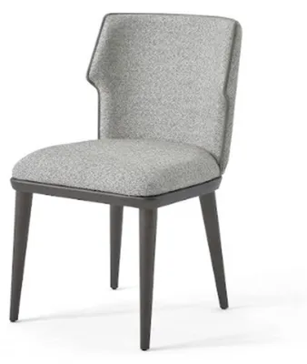 Produktbild von Grau Stuhl Esszimmerstuhl Polsterstuhl Relaxstuhl Holzstuhl Designerstuhl