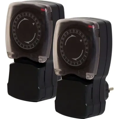 Zdjęcie produktu dla Programator Mechaniczny CHACON 53008, Wodoodporny, Programowanie Zewnętrzne, Zestaw 2 szt.