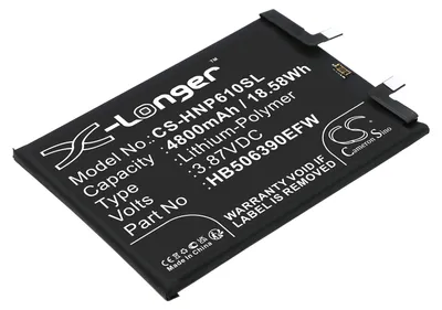 Image de TECHTEK Batterie compatible avec [Honor] 60 Pro 5G, TNA-AN00 remplace HB506390EFW