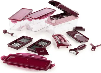 Produktbild von Genius Nicer Dicer Plus (18 Teile) Multischneider zum Schneiden von Gemüse | Gemüsehobel & Gemüseschneider