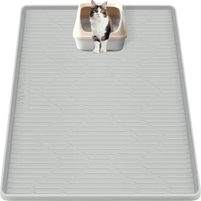Zdjęcie produktu dla Mata pod kuwetę XL 81 x 55 cm, antypoślizgowa, do kuwety, wodoodporna, szara