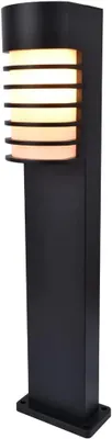 Obrázek produktu pro Moderní venkovní svítidlo, sloupková lampa z hliníku, černá barva, stupeň krytí IP54, výška 75 cm