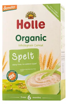 KASZKA ORKISZOWA PEŁNOZIARNISTA BEZ DODATKU CUKRÓW OD 6 MIESIĄCA DEMETER BIO 250 g - HOLLE
