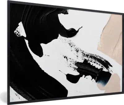 Produktbild von MuchoWow® Gerahmtes Poster Farbe - Design - Abstrakt 30x20 cm - Poster mit Schwarzem Bilderrahmen Wandposter Rahmen Foto Bilder - Kunstdruck - Bild-Poster