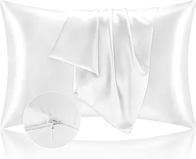 Imagen del producto de Fundas de cojín de satén, 40 x 70 cm, juego de 2 unidades, ideales para la piel y el cabello