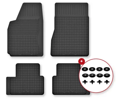 Zdjęcie produktu dla Dywaniki gumowe do Renault Megane III 2008-2015 (hatchback/coupé/Grandtour/kombi) – 4 szt., czarne, dobierane – Wielganizator Semi-Universal