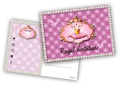 Produktbild von 6 Prinzessin Einladungskarten