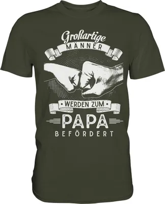 Produktbild von Großartige Männer werden zum Papa befördert T-Shirt – Urban Khaki / S