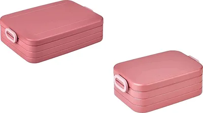 Produktbild von Mepal 2-tlg Take a Break Set – Vivid Mauve – Groß/Klein – Lunchbox mit Trennwand – ideal für Mealprep – spülmaschinenfest, ABS
