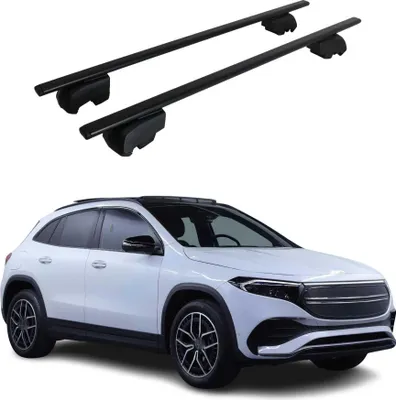 Obrázok produktu pre Priečne strešné nosiče pre Mercedes EQA 2020–2023, čierna farba, ABE