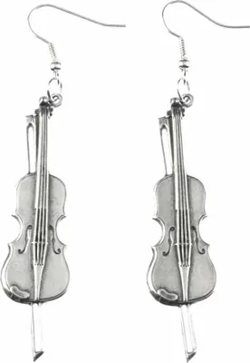 Produktbild von Geige Ohrringe Geigenohrringe Miniblings Violine Bratsche Geiger versilbert