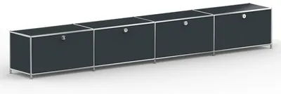 Produktbild von TV Board mit 4 Klappen & Schloss, Breite 302 cm, Anthrazitgrau