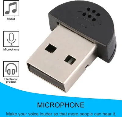 Produktbild von USB 2.0 Mini Mikrofon Adapter Konverter Für PC Laptop Windows Mac Linux