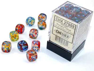 Imagen del producto de Conjunto de dados Chessex W6x36 Nebula, color primario/azul