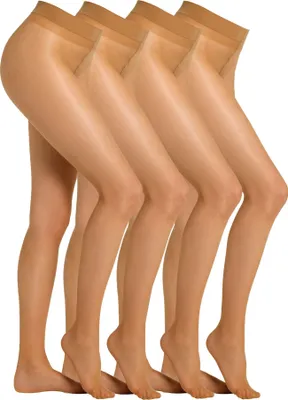 Produktbild von Camano Strumpfhose 4er-Pack mit verstärkter Ferse nature 38-40