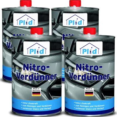 Produktbild von Plid Nitro-Verdünner 4L / Reiniger Lack-Verdünner Pinselreiniger Farblos