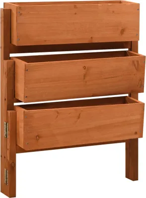 Image de Maison Exclusive - Bac à plantes pliable orange 60 x 14 x 75 cm en bois massif de sapin